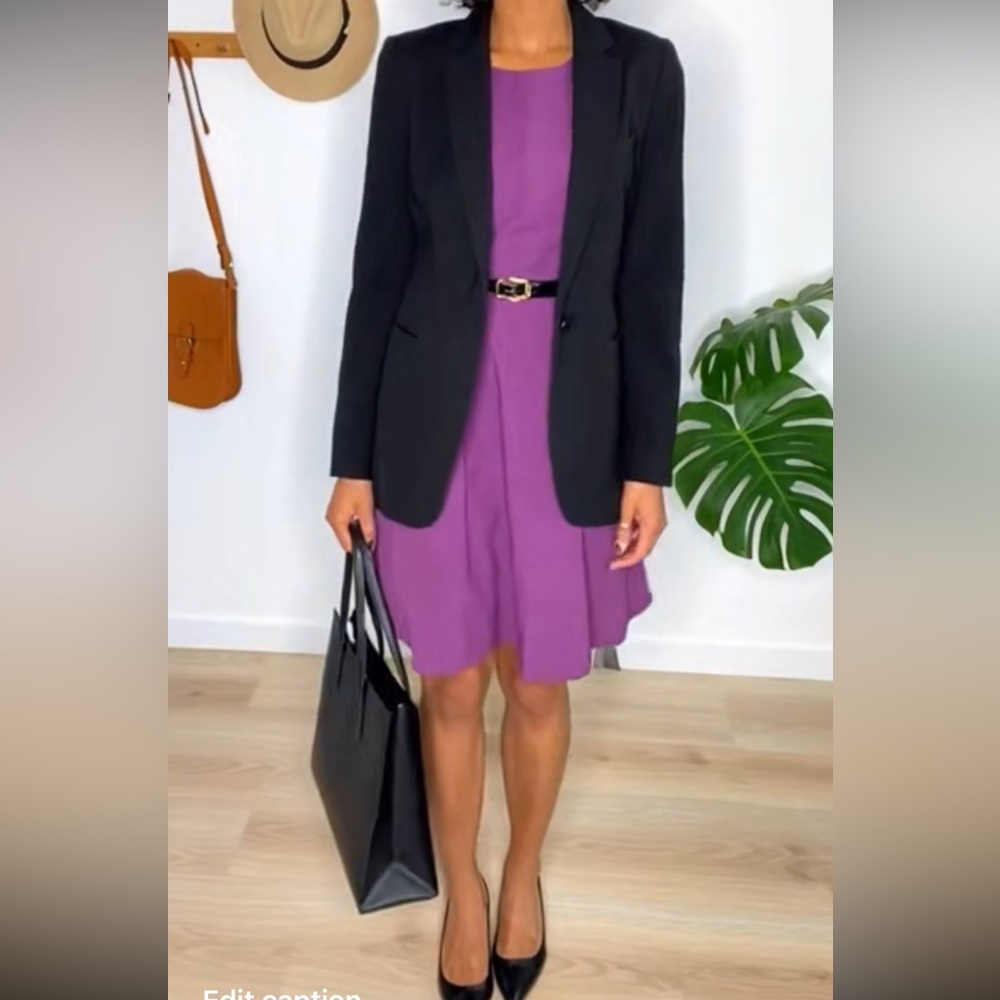 Purple a-line dress